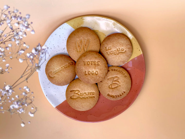 Biscuits personnalisés avec logos d'entreprise